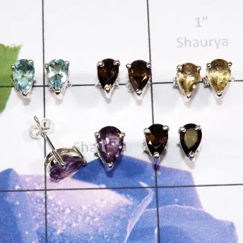 5 Pairs Of Multi Cut Gems Stone Stud Earrings D - SSE933 - Glamorous 5 Pairs Of Beautiful Multi Cut Gems Stone 925 5 Pairs Of Multi Cut Gems Stone Stud Earrings D - SSE933 - Glamorous 5 Pairs Of Beautiful Multi Cut Gems Stone 925