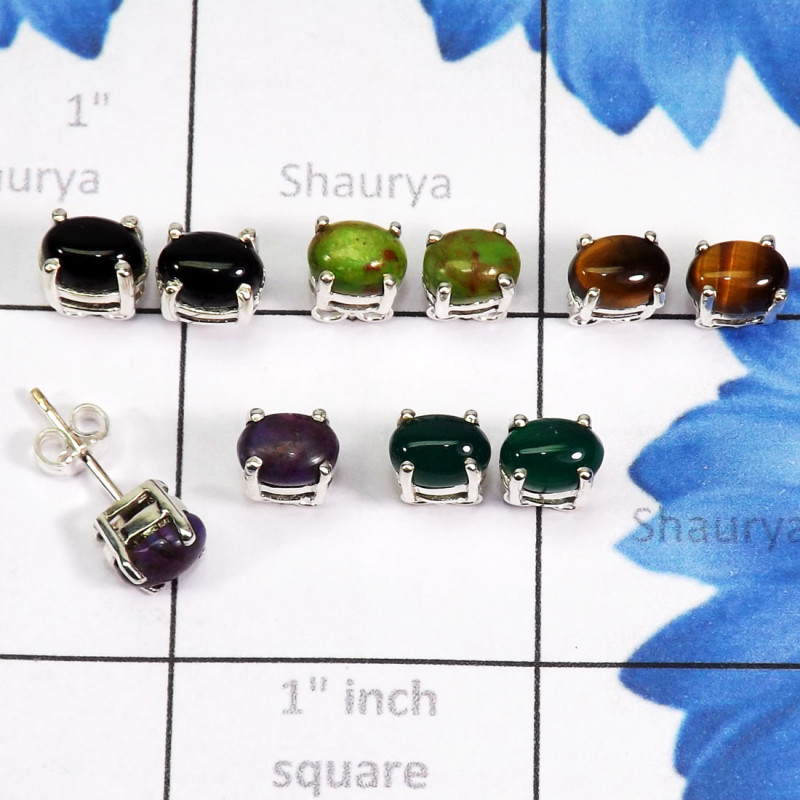 5 Pair Multi Cab Gemstone A - SSE926 - Oval Shape 5 Pairs of Multi Cab Gems Stone Wholesale 92 5 Pair Multi Cab Gemstone A - SSE926 - Oval Shape 5 Pairs of Multi Cab Gems Stone Wholesale 92