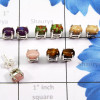 5 Pair Multi Cab Gemstone O - SSE926 - Oval Shape 5 Pairs of Multi Cab Gems Stone Wholesale 92