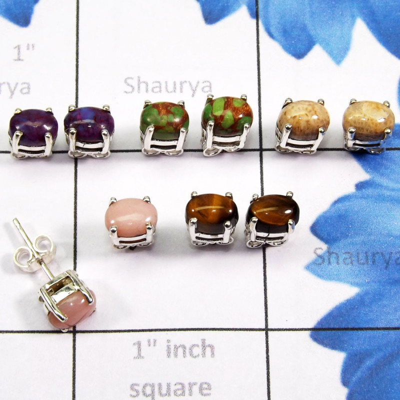 5 Pair Multi Cab Gemstone O - SSE926 - Oval Shape 5 Pairs of Multi Cab Gems Stone Wholesale 92 5 Pair Multi Cab Gemstone O - SSE926 - Oval Shape 5 Pairs of Multi Cab Gems Stone Wholesale 92