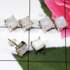 3 Pair Rainbow Moonstone A - SSE922 - Amazing Multi Designed 3 Pairs of Beautiful Amethyst Cu