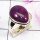 Purple Turquoise E - PSR855 - Indian Factory Made Plain Ring 925 Sterling Silver Jewe