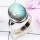 Larimar B - PSR854 - 925 Sterling Silver Plain Ring Made In Indian Factory