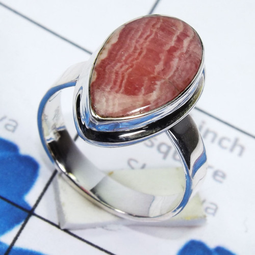 Rodochrosite A - PSR852 - Fancy Plain Setting Ring Made In Indian Factory With 92 Rodochrosite A - PSR852 - Fancy Plain Setting Ring Made In Indian Factory With 92