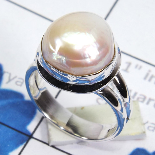 Pearl D - PSR852 - Fancy Plain Setting Ring Made In Indian Factory With 92 Pearl D - PSR852 - Fancy Plain Setting Ring Made In Indian Factory With 92