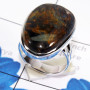Petersite Jasper A - PSR850 - Indian Factory Made Plain Setting Ring 925 Sterling Sil