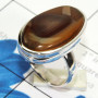 Imperial Jasper B - PSR850 - Indian Factory Made Plain Setting Ring 925 Sterling Sil