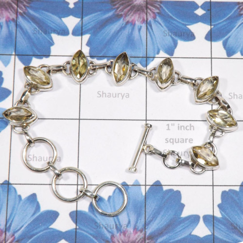 Green Amethyst C - SPB909 - Amazing Multi Designed Bracelets With 925 Sterling Silv