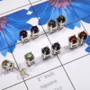 5 Pair Multi Cab Gemstone C - SSE919 - Indian Factory Made Wholesale 5 Pairs Of 925 Sterling S