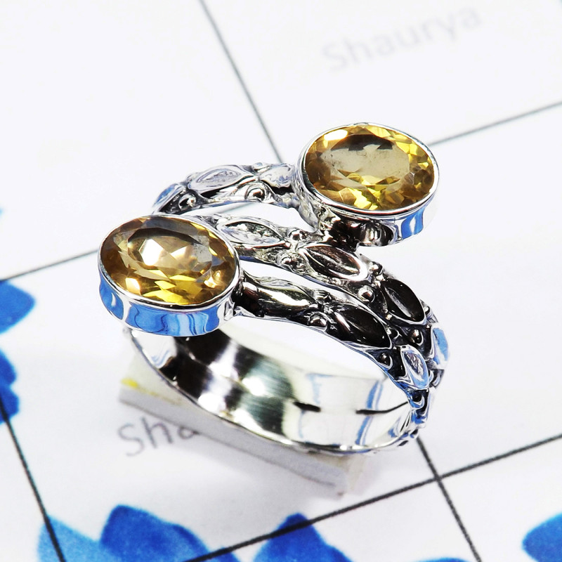 Citrine cut B - SDR739 - Amazing Designed Rings of Multi Gemstones & 925 Sterlin