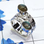 Labradorite Cab E - SDR739 - Amazing Designed Rings of Multi Gemstones & 925 Sterlin