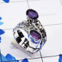 Amethyst Cut O - SDR739 - Amazing Designed Rings of Multi Gemstones & 925 Sterlin