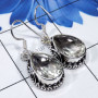 Crystal Quartz E - SDE794-Fabulous Multi Cut Gemstone Designed Earrings With 925 St