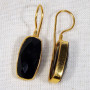 Black Onyx Cut B - BGE999-10x20 Long Cushion Checker Cut Gemstone 925 Silver 18 crt