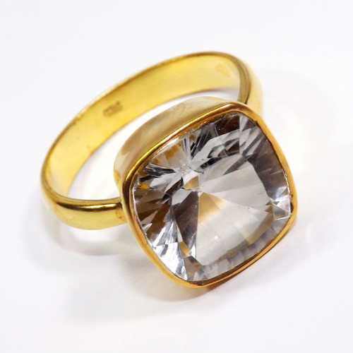 Crystal Quartz D - BGR984-12MM Cushion Multi Gemstones Indian Factory Made Rings of Crystal Quartz D - BGR984-12MM Cushion Multi Gemstones Indian Factory Made Rings of
