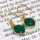 Green Onyx Cut F - BGE991-10MM Cushion Wonderful Earrings Made In Indian Factory of
