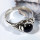 Blue Sand Stone C - BDR997-7x7mm Round Multi Gemstones Designed Ring of 925 Sterling