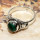 Malachite E - BDR996-Indian Factory Made Designed Rings of 7x7MM Round Shape W