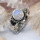 Rainbow Moonstone F - BDR996-Indian Factory Made Designed Rings of 7x7MM Round Shape W