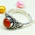 Carnelian Cab C - BDR985-7X7MM Round Lovely Designed Rings of 925 Sterling Silver