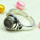 Golden Rutile D - BDR985-7X7MM Round Lovely Designed Rings of 925 Sterling Silver