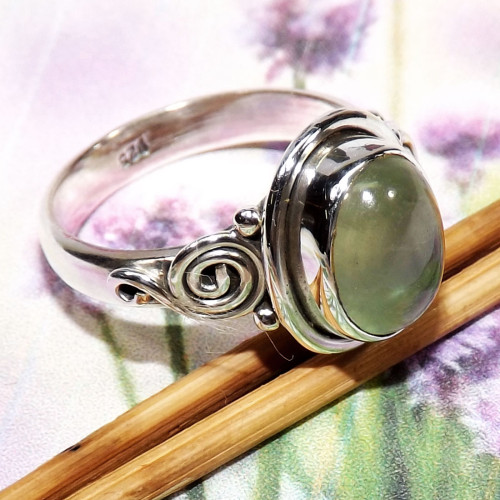 Prynite Cab B - BDR975-Lovely Designed Rings 9x7MM Oval Geniune Gemstones of Mad Prynite Cab B - BDR975-Lovely Designed Rings 9x7MM Oval Geniune Gemstones of Mad