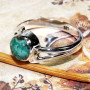 Tibet Turquoise F - BDR973-Amazing 7x7MM Round Multi Designed Rings With 925 Sterlin