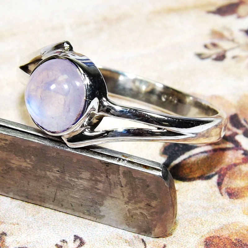 Rainbow Moonstone Cab G - BDR973-Amazing 7x7MM Round Multi Designed Rings With 925 Sterlin Rainbow Moonstone Cab G - BDR973-Amazing 7x7MM Round Multi Designed Rings With 925 Sterlin