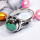 Tibet Turquoise A - BDR972-Wonderful Multi Designed Rings 7X7MM Round Natural Gemsto