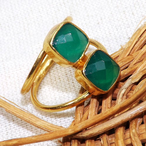 Green Onyx B - BGR976-8X8MM Cushion Fabulous Gemstones Rings With 925 Sterling Green Onyx B - BGR976-8X8MM Cushion Fabulous Gemstones Rings With 925 Sterling