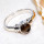 Smokey Cab H - BDR970-925 Sterling Silver 6mm Round Lovely Rings