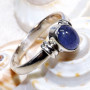 Tanzanite Cab B - BDR967-7X5mm Oval Shape 925 Sterling Silver Rings Jewellery
