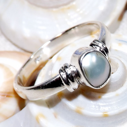 Pearl C - BDR967-7X5mm Oval Shape 925 Sterling Silver Rings Jewellery Pearl C - BDR967-7X5mm Oval Shape 925 Sterling Silver Rings Jewellery