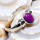 Purple Turquoise G - BDR967-7X5mm Oval Shape 925 Sterling Silver Rings Jewellery