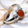 Carnelian H - BDR967-7X5mm Oval Shape 925 Sterling Silver Rings Jewellery