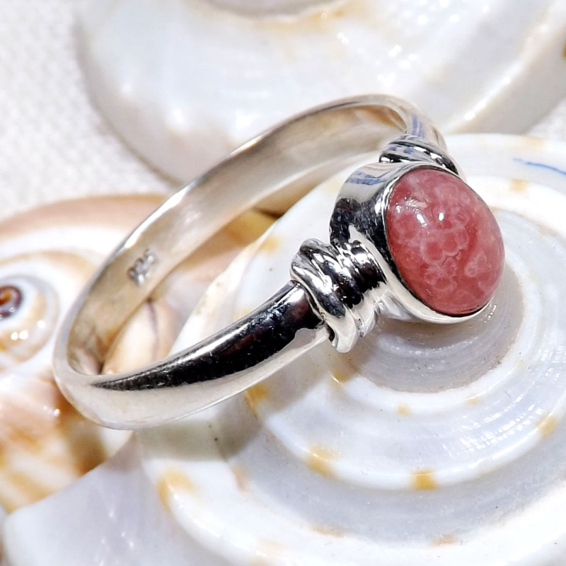 Rodochrosite O - BDR967-7X5mm Oval Shape 925 Sterling Silver Rings Jewellery Rodochrosite O - BDR967-7X5mm Oval Shape 925 Sterling Silver Rings Jewellery