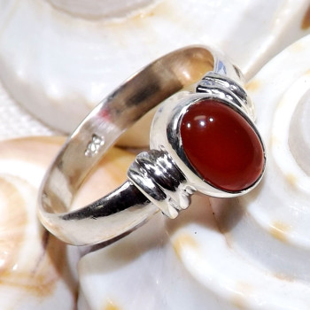 Carnelian H - BDR966-Wonderful 7x5mm Oval 925 Sterling Silver Rings With Natur Carnelian H - BDR966-Wonderful 7x5mm Oval 925 Sterling Silver Rings With Natur