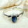Kyanite I - BDR965-925 Sterling Silver 7x5mm Oval Geniune Gemstone Rings Jew