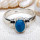 Crysocola B - BDR964-Lovely Rings Of 925 Sterling Silver & 7x5mm Oval Gemstone
