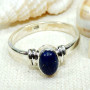 Lapis C - BDR964-Lovely Rings Of 925 Sterling Silver & 7x5mm Oval Gemstone