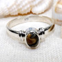 Ocean Jasper D - BDR964-Lovely Rings Of 925 Sterling Silver & 7x5mm Oval Gemstone