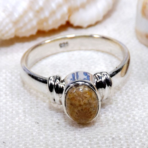 Picture Jasper C - BDR963-7X5mm Oval Shape 925 Sterling Silver Small Rings