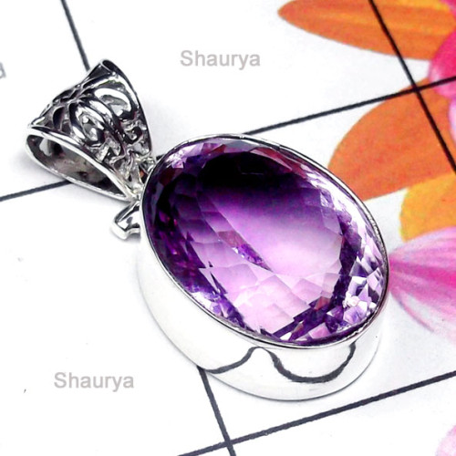 Amethyst G - ISP994-Exclusive Silver Precious Gemstone Pendant Amethyst G - ISP994-Exclusive Silver Precious Gemstone Pendant