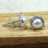 Pearl H - BLE999-5mm Round LightWeight Stud Earrings of 925 Sterling Silve