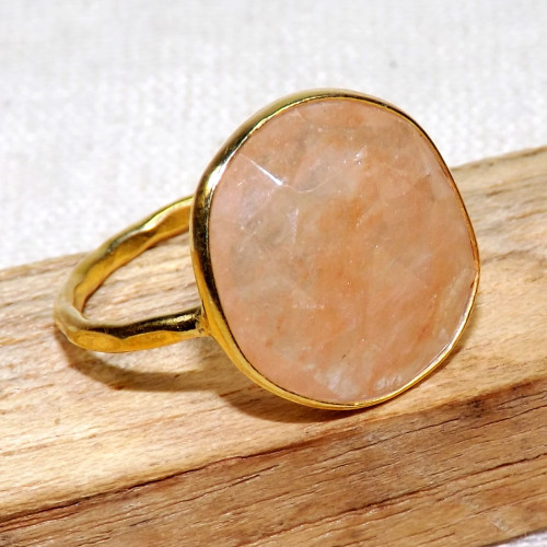 Bio Rutile B - BGR969-925 Sterling Silver 18crt Gold Plated Rings Jewellery