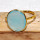 Aqua Chalcedony G - BGR968-Light Weight Rings of 18crt Gold Plated 925 Sterling Silv