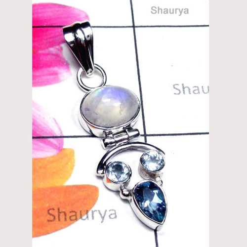 Rainbow F - SD995-Exclusive Multi Gemstone Designer Pendant