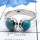 Larimar & Blue Turquoise B - SDR731-Geniune Gemstones Adjustable Round Shape Rings of 925 ste