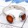 Carnelian Cut & Cab C - SDR731-Geniune Gemstones Adjustable Round Shape Rings of 925 ste
