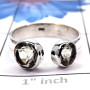 Green Amethyst D - SDR731-Geniune Gemstones Adjustable Round Shape Rings of 925 ste